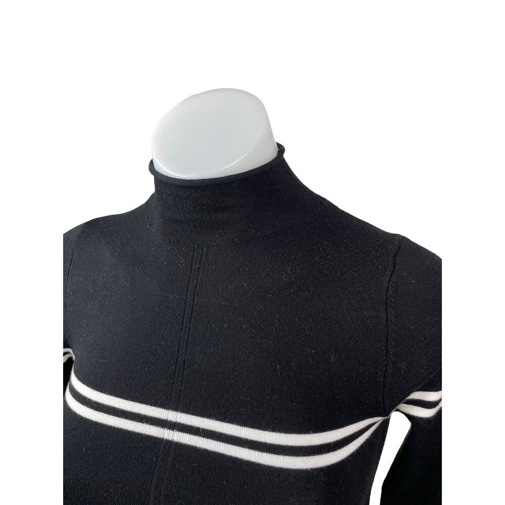 Urban Outfitters Angelo Striped Mock Neck Long Sleeve Crop Jumper Sweater Top XS - Picture 4 of 6